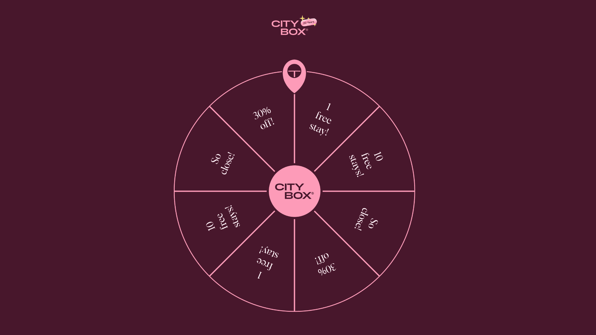 Spin the Wheel – Win 10 free stays